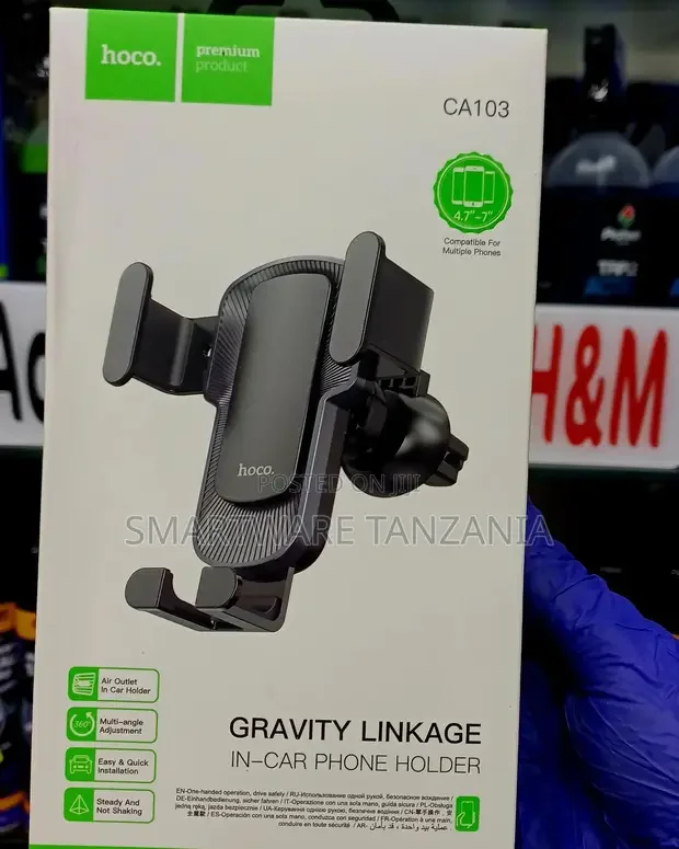 Hoco CA103 Gravity Linkage Air Vent Phone Holder - Buy in Dar es Salaam, Tanzania | Smartware