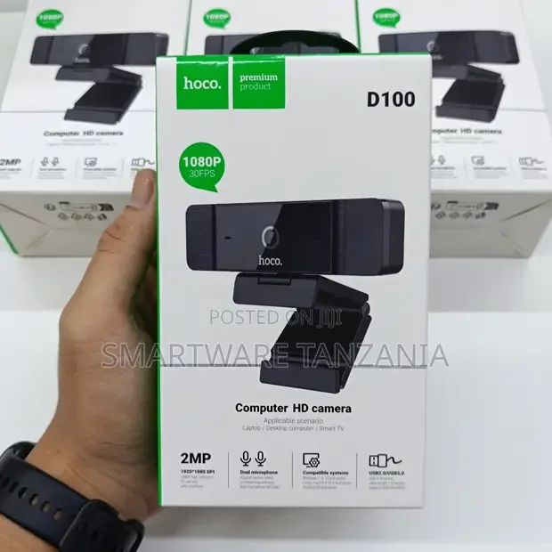 Hoco D100 1080p HD Webcam with Dual Microphone - Buy in Dar es Salaam, Tanzania | Smartware