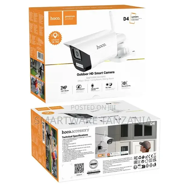 Hoco D4 Outdoor Wifi Security Camera 2mp Weatherproof Smart