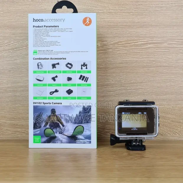 Hoco DV102 Sports Action Camera 4K 30fps - Buy in Dar es Salaam, Tanzania | Smartware