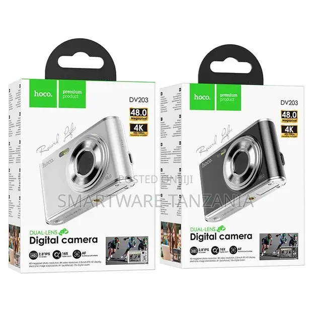 Hoco DV203 Dual Lens Digital Camera 48MP Video 16X Zoom - Buy in Dar es Salaam, Tanzania | Smartware