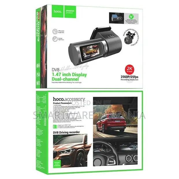 Hoco DV8 Dual Channel Dash Cam - Buy in Dar es Salaam, Tanzania | Smartware