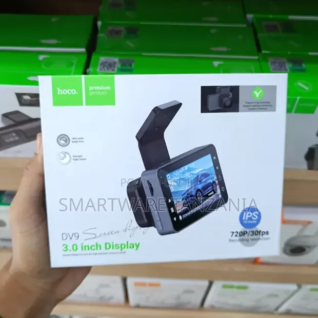 Hoco DV9 Dashboard Camera 3.0 Inch IPS Display - Buy in Dar es Salaam, Tanzania | Smartware
