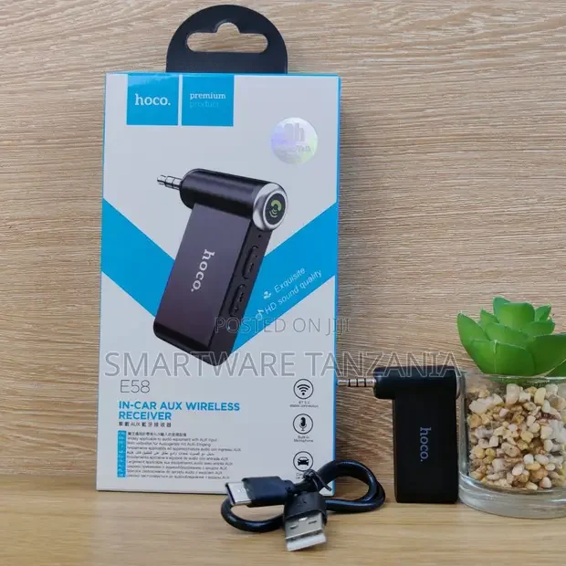 Hoco E58 In-Car Bluetooth Aux Receiver - Buy in Dar es Salaam, Tanzania | Smartware