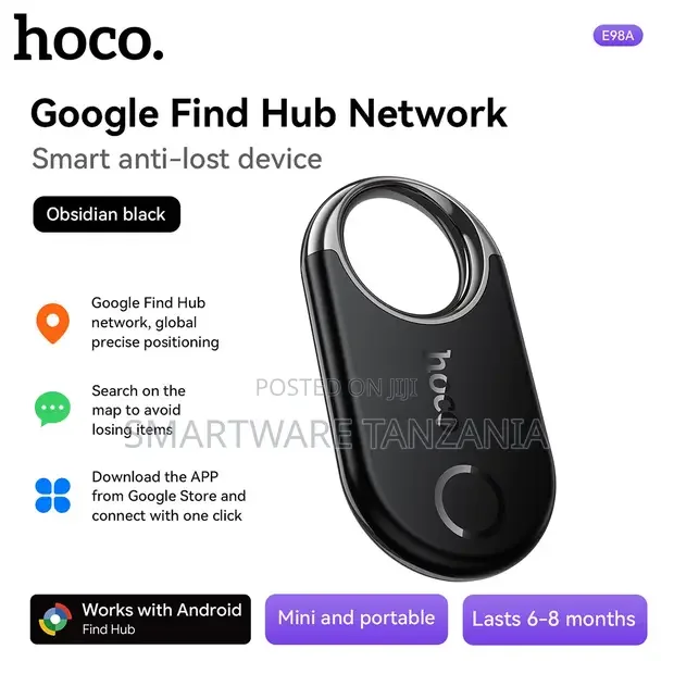 Hoco E98A Google Find Hub Tracker Obsidian Black - Buy in Dar es Salaam, Tanzania | Smartware