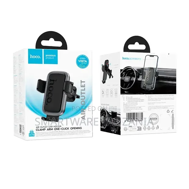 Hoco H73 Vista Air Outlet Holder Clamp Arm One Click Car Mount