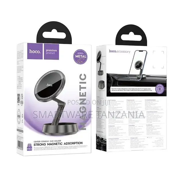 Hoco H83 Magnetic Console Holder Strong Adsorption Metal Car Mount