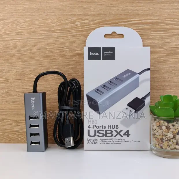 Hoco Hb1 Usb Hub 4 Port Usb 2.0 Splitter 80cm Cable Pc Laptop