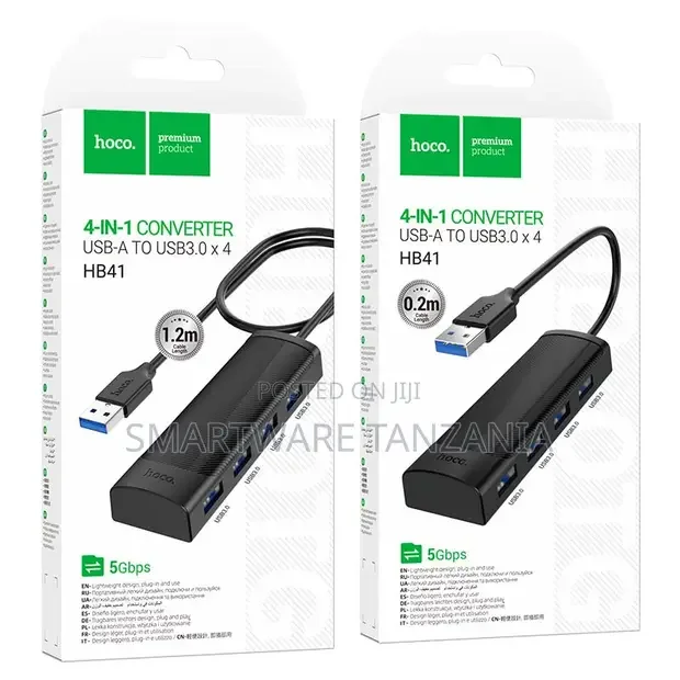 Hoco HB41 4-in-1 USB-A to USB3.0 Hub - Buy in Dar es Salaam, Tanzania | Smartware