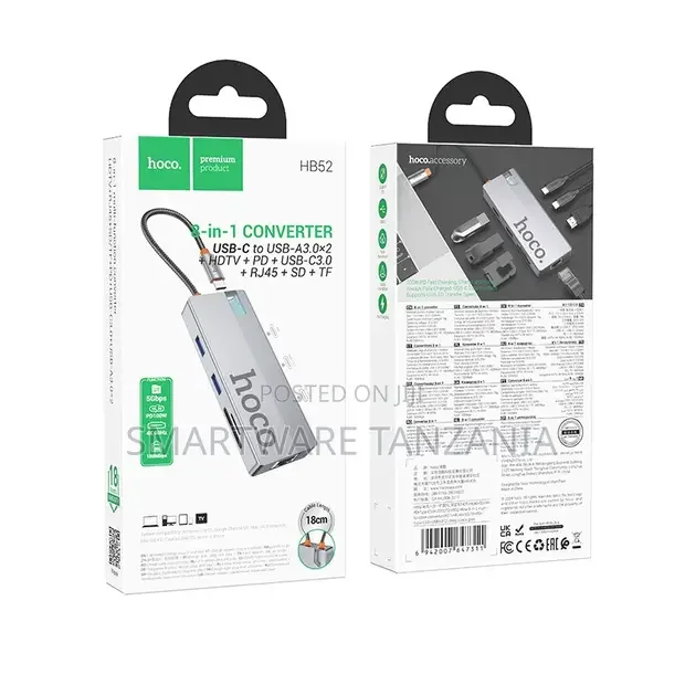 Hoco HB52 8-in-1 USB-C Hub - Buy in Dar es Salaam, Tanzania | Smartware