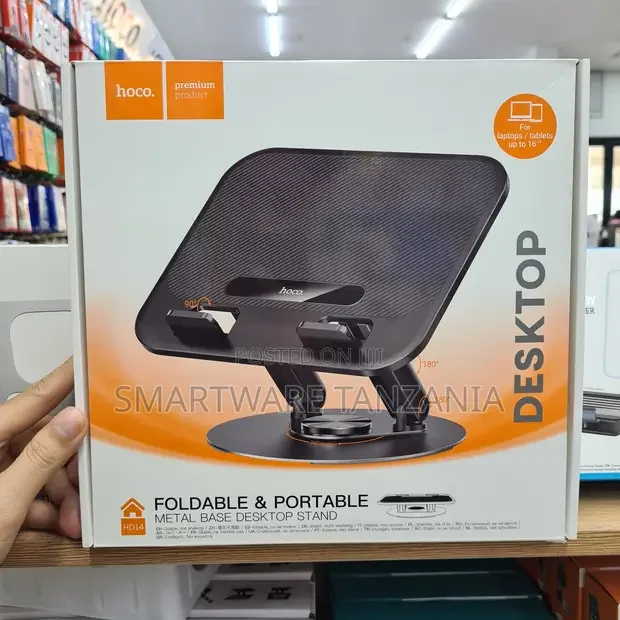 Hoco HD14 Foldable Metal Base Desktop Stand for Laptops - Buy in Dar es Salaam, Tanzania | Smartware