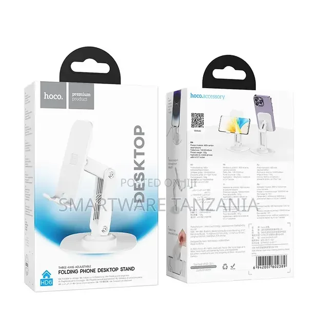 Hoco HD6 Three-axis Adjustable Folding Phone Stand - Buy in Dar es Salaam, Tanzania | Smartware