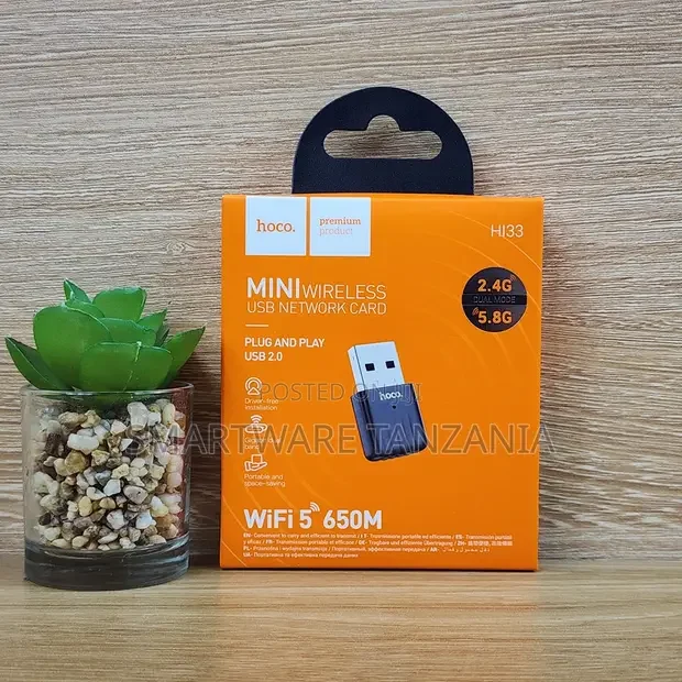 Hoco Hi33 Mini Usb Wifi Adapter Dual Band 2.4g 5.8g 650mbps