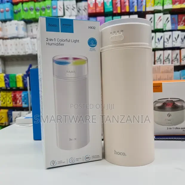 Hoco HX32 Humidifier 2-in-1 Colorful LED Light - Buy in Dar es Salaam, Tanzania | Smartware