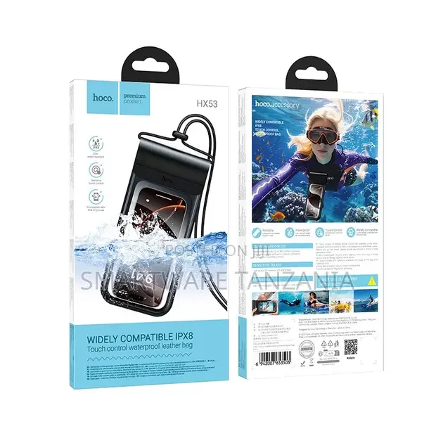 Hoco Hx53 Waterproof Phone Bag Ipx8 Touch Control Swimming Pouch