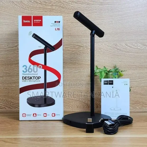 Hoco L16 USB-C Microphone Desktop 360 Omnidirectional - Buy in Dar es Salaam, Tanzania | Smartware