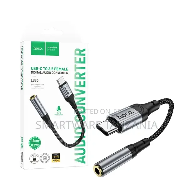Hoco LS36 USB-C to 3.5mm Audio Converter Cable - Buy in Dar es Salaam, Tanzania | Smartware