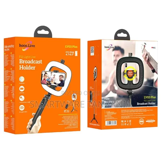Hoco LV03 Plus Fill Light Live Broadcast Holder - Buy in Dar es Salaam, Tanzania | Smartware