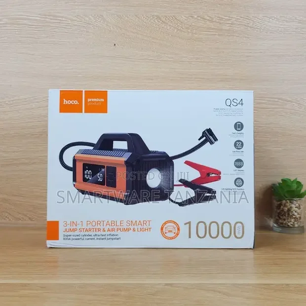 Hoco QS4 Portable Jump Starter 10000mAh - Buy in Dar es Salaam, Tanzania | Smartware