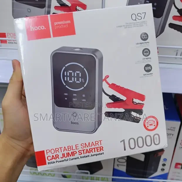 Hoco QS7 Car Jump Starter 10000mAh 800A - Buy in Dar es Salaam, Tanzania | Smartware