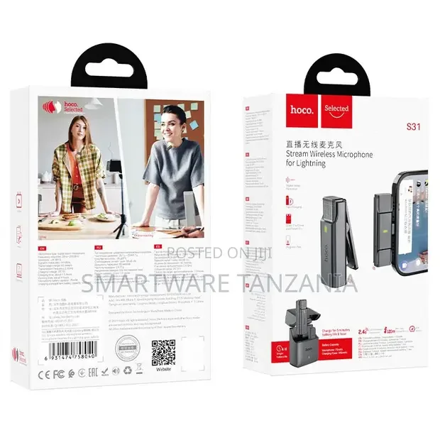 Hoco S31 Stream Wireless Microphone for Lightning iOS Devices - Buy in Dar es Salaam, Tanzania | Smartware
