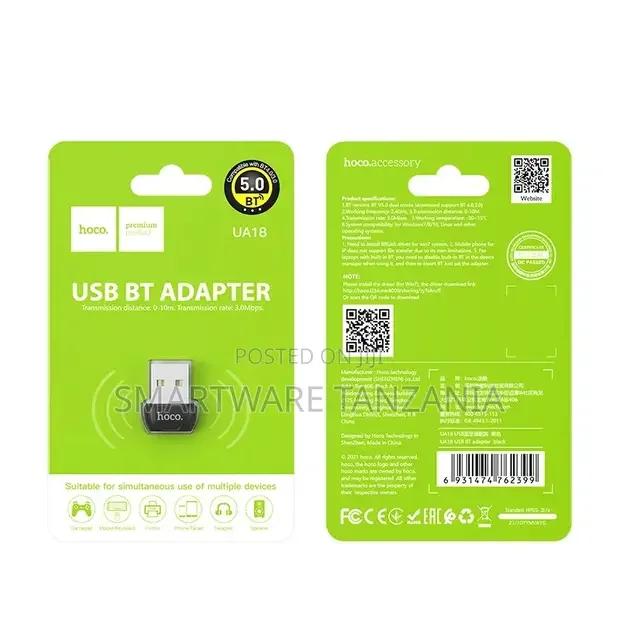 Hoco UA18 USB BT 5.0 Adapter - Buy in Dar es Salaam, Tanzania | Smartware