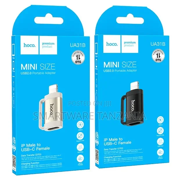 Hoco UA31B Lightning to USB-C OTG Adapter - Buy in Dar es Salaam, Tanzania | Smartware