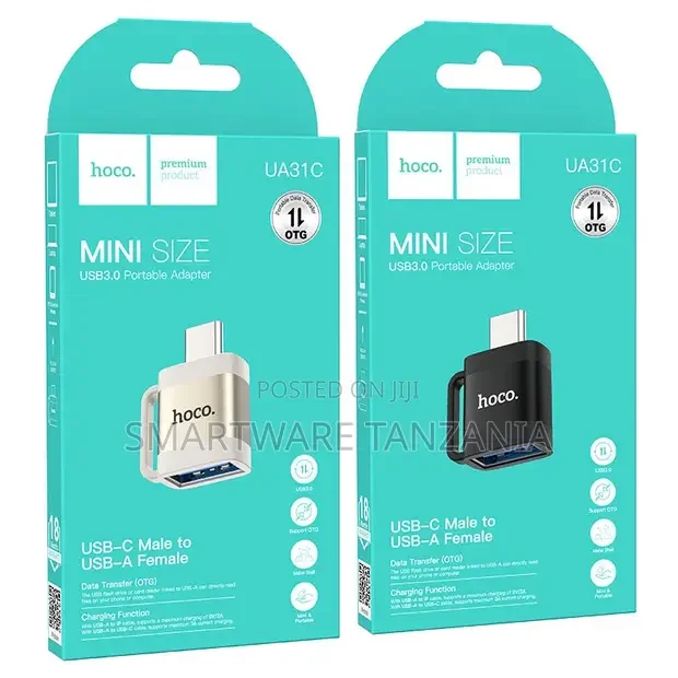 Hoco UA31C Type-C to USB-A Mini OTG Adapter - Buy in Dar es Salaam, Tanzania | Smartware