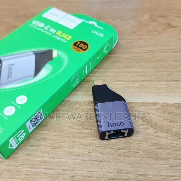 Hoco Ua35 Usb-c To Rj45 Ethernet Adapter 100mbps Wired Network Dongle