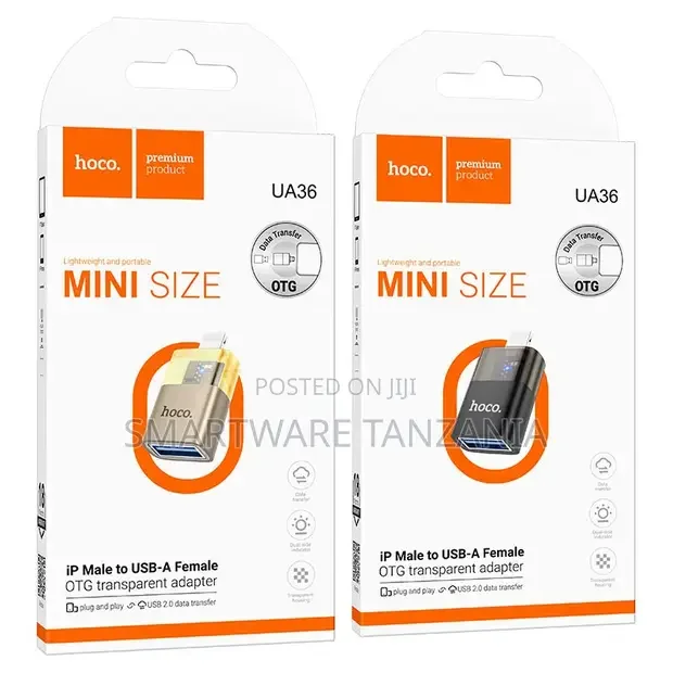 Hoco UA36 Mini Size IP Male to USB-A Female OTG Adapter - Buy in Dar es Salaam, Tanzania | Smartware