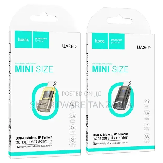 Hoco UA36D Mini USB-C to Lightning Adapter - Buy in Dar es Salaam, Tanzania | Smartware
