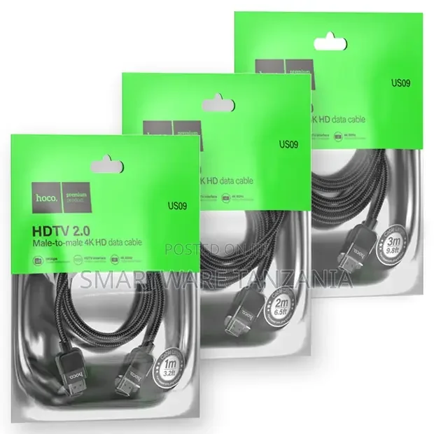 Hoco US09 HDTV 2.0 Male-to-Male HD Cable 1m - Buy in Dar es Salaam, Tanzania | Smartware