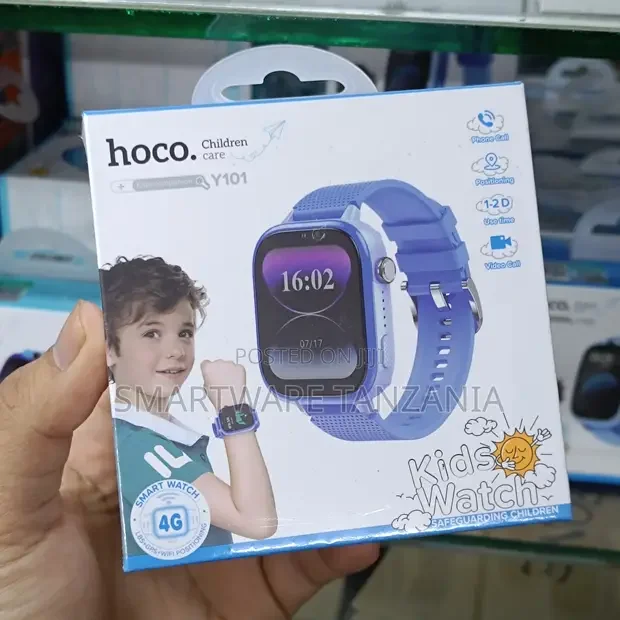 Hoco Y101 Kids Smart Watch 4G GPS Video Call Phone Blue - Buy in Dar es Salaam, Tanzania | Smartware