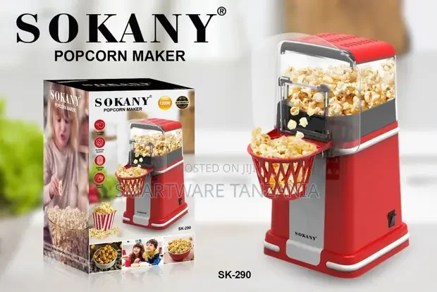 Home Hot Air Popcorn Maker No Oil Fat-free Popper Machine - Buy in Dar es Salaam, Tanzania | Smartware