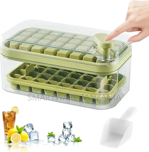 Ice Cube Tray With Lid And Bin For Freezer - Buy in Dar es Salaam, Tanzania | Smartware