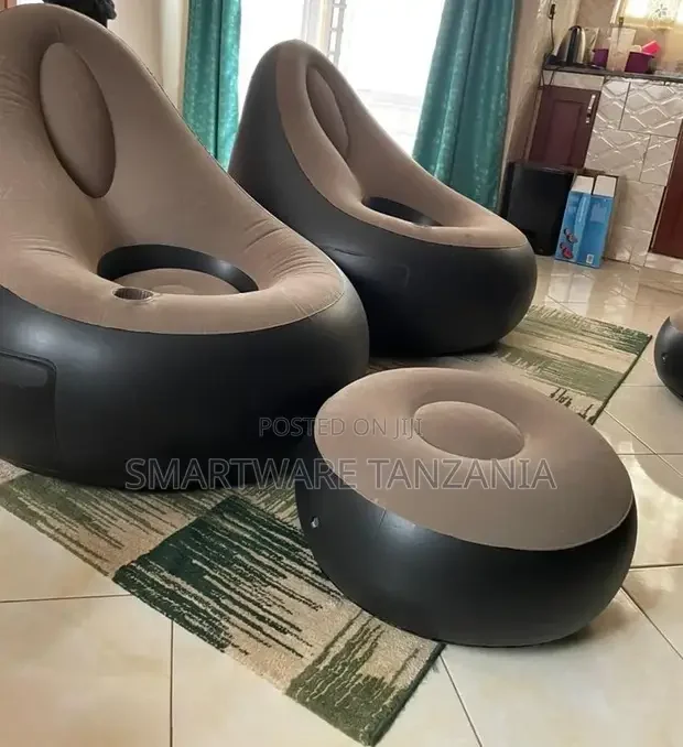 Inflatable Lazy Sofa & Foot Stool Set - Buy in Dar es Salaam, Tanzania | Smartware