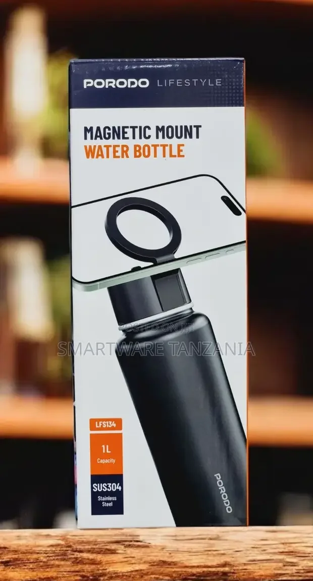 Insulated Sports Water Bottle With Magnetic Phone Holder