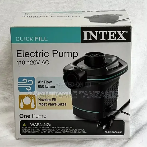 Intex Electric Air Pump InflatesDeflates Fits Most Valves
