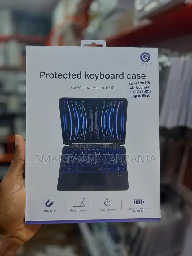 iPad 10th Gen 10.9 Inch RGB Keyboard Case With Touchpad - Buy in Dar es Salaam, Tanzania | Smartware