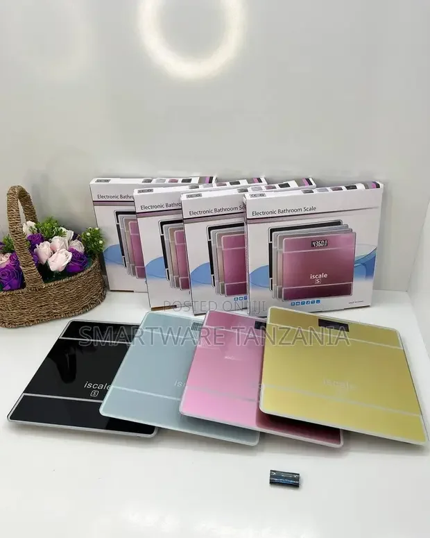 Iscale Electronic Bathroom Scale Glass 4 Colors 180kg - Buy in Dar es Salaam, Tanzania | Smartware