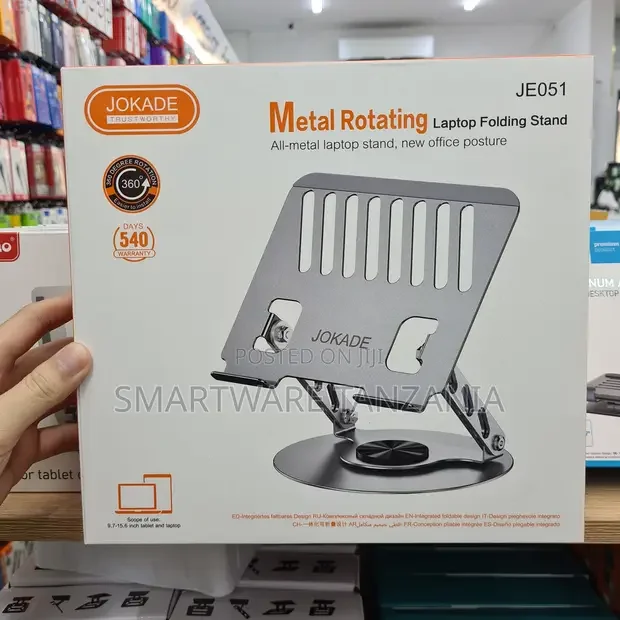 Jokade JE051 Metal Rotating Folding Laptop Stand 360 Deg - Buy in Dar es Salaam, Tanzania | Smartware