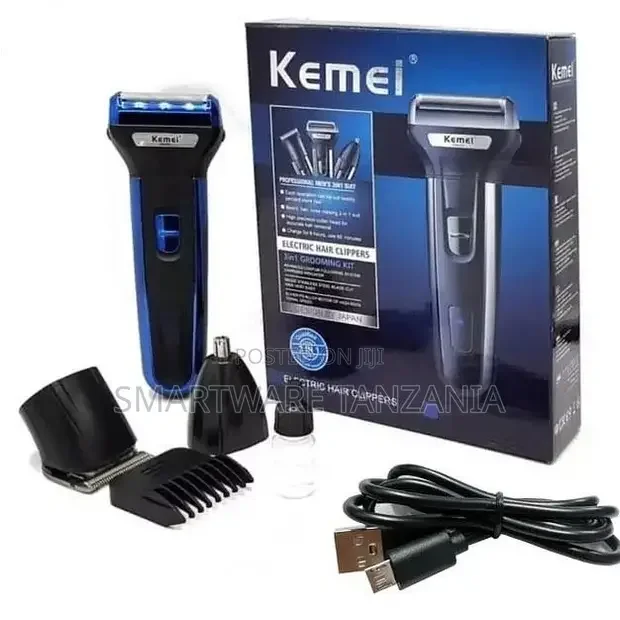 Kemei 3 In 1 Rechargeable Hair Clipper USB Charger - Buy in Dar es Salaam, Tanzania | Smartware