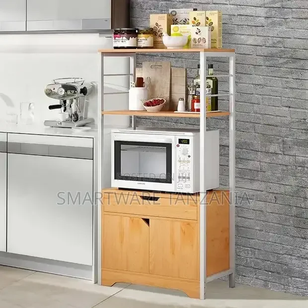 Kitchen Storage Shelf Floor Standing Microwave Oven Rack - Buy in Dar es Salaam, Tanzania | Smartware