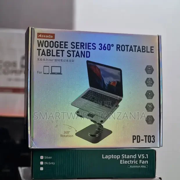 Adjustable Metal Laptop Riser Holder for 10-17 Inches - Buy in Dar es Salaam, Tanzania | Smartware