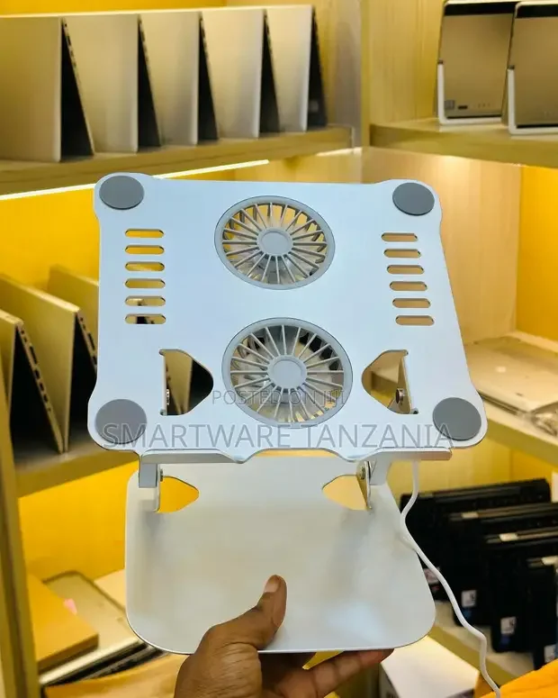 Laptop Stand Adjustable With USB Cooling Fan Ergonomic Stand