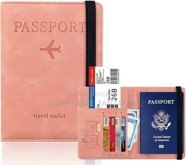 Leather Travel Wallet And Passport Holder Slim Travel Cover - Buy in Dar es Salaam, Tanzania | Smartware