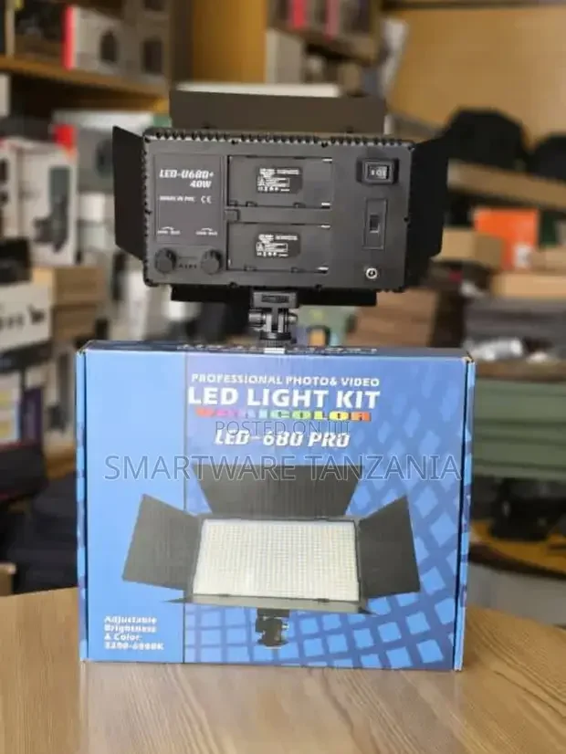 LED-680 Pro Video Light Kit 40W Adjustable Brightness - Buy in Dar es Salaam, Tanzania | Smartware