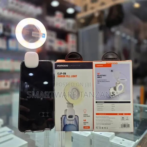LED Selfie Light with 3 Modes & 5 Brightness Levels - Buy in Dar es Salaam, Tanzania | Smartware