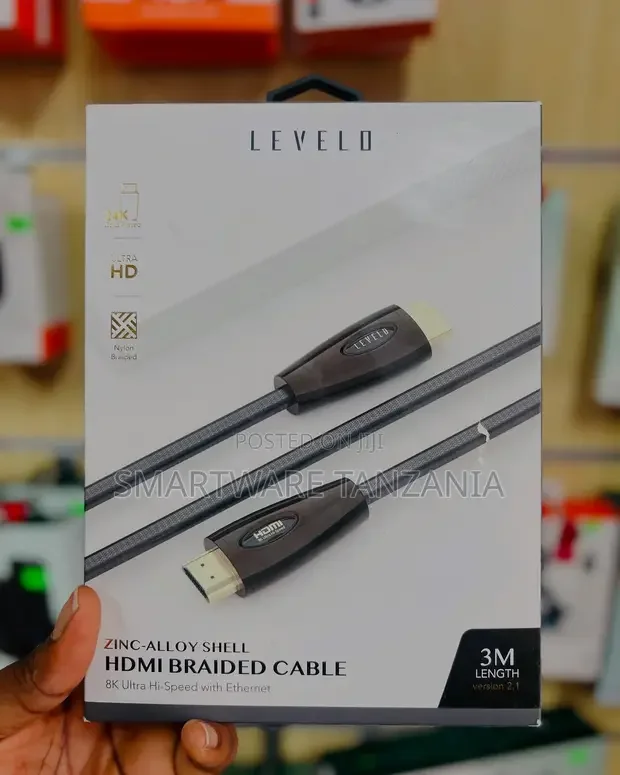 Level D 3m HDMI Cable - Zinc Alloy Braided Ultra Hi-Speed - Buy in Dar es Salaam, Tanzania | Smartware