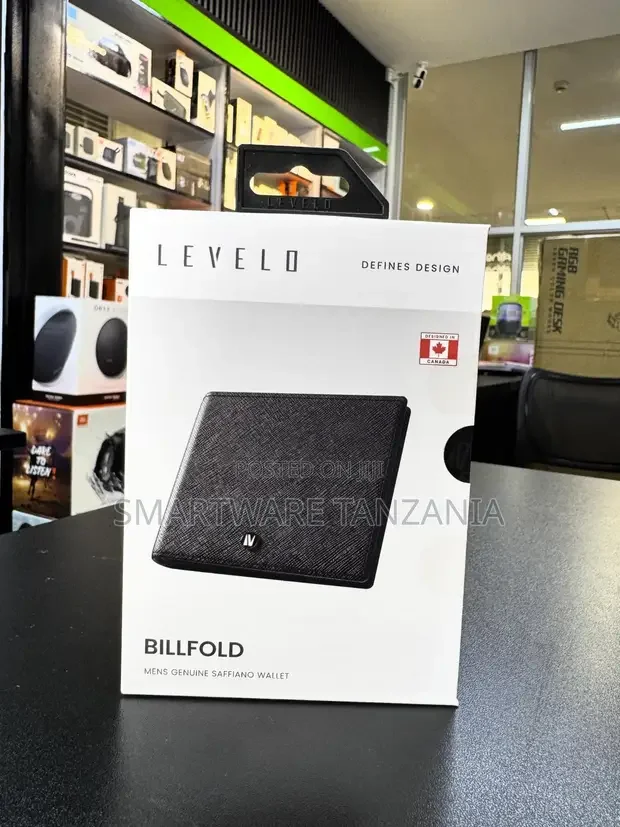 Levelo Billfold Black Saffiano Leather Wallet Men - Buy in Dar es Salaam, Tanzania | Smartware